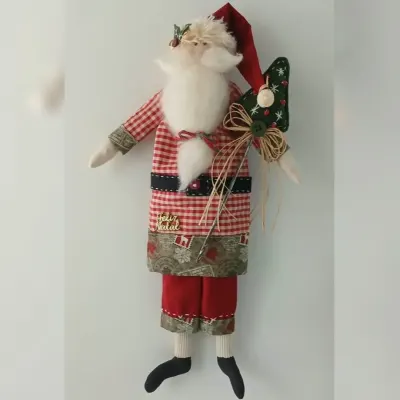Papai Noel Fraternidade P - artesanato de Flor Seca Casa e Ambiente