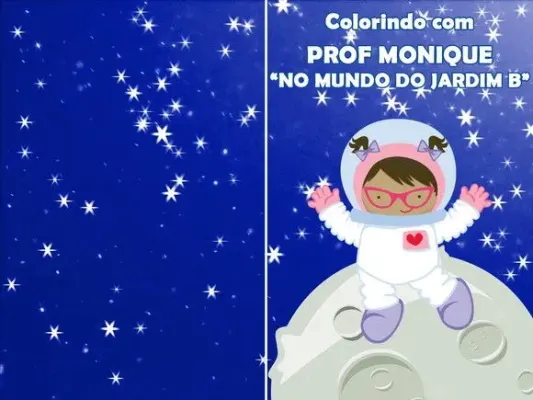 Revista colorir astronauta menina 14x10 - artesanato de PAPCRIE