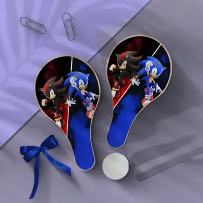 Raquete Ping Pong - Sonic - artesanato de Mi Papelaria Criativa