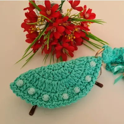 Porta óculos em Crochê Verde Piscina - artesanato de Mari Crochê feito com carinho!