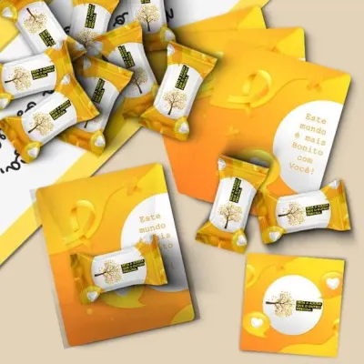 Cartão com Bala - Setembro Amarelo Personalizado - artesanato de Mi Papelaria Criativa