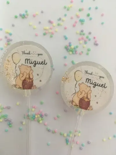 Urso Pooh - Mini - artesanato de Lollipops Cristal