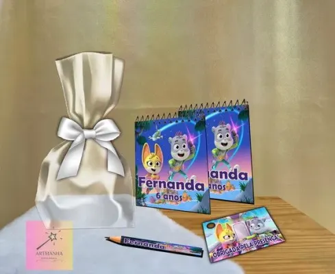 Bloquinho Misterios Animais Personalizado - artesanato de Artmanha Lembrancinhas