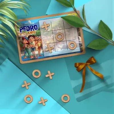Jogo da Velha - Luca Personalizado - artesanato de Mi Papelaria Criativa