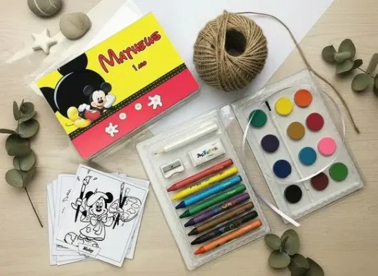 Estojo de Pintura - Mickey Personalizado - artesanato de Mi Papelaria Criativa