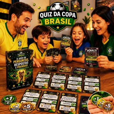 Jogo Quiz da Copa Brasil Perguntas e Respostas Futebol Família JD Arte - artesanato de JD Arte