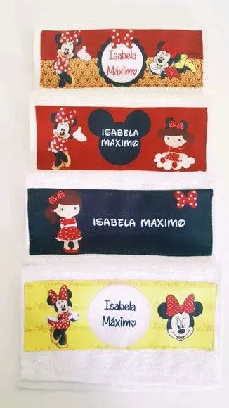 Toalha de mão personalizada Minnie - artesanato de Innovare Studio