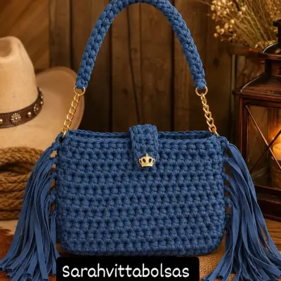 bolsa cowboy girl - artesanato de sarahvittabolsas