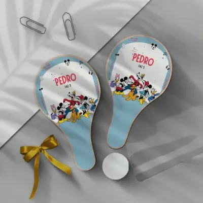 Raquete Ping Pong - Turma do Mickey - artesanato de Mi Papelaria Criativa