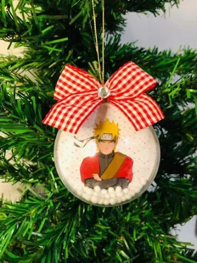 Bolinha de Natal Naruto - artesanato de Fina Essência Papelaria Personalizada