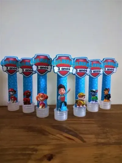 Tubete Patrulha Canina - artesanato de Fina Essência Papelaria Personalizada