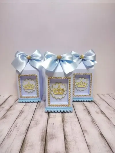 Caixa Milk Luxo Realeza / Príncipe - artesanato de Fina Essência Papelaria Personalizada