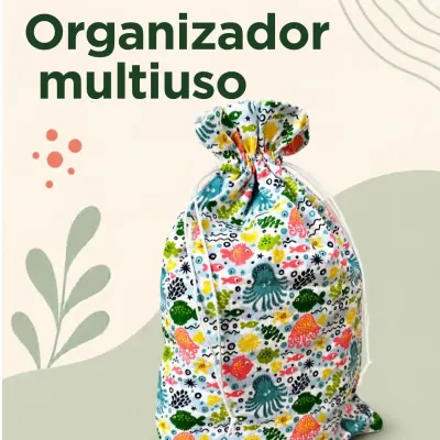 Saquinho organizador multiuso P - 5 - artesanato de Djulik