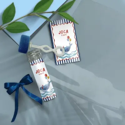 Bolha de Sabão - Baleia Personalizado - artesanato de Mi Papelaria Criativa