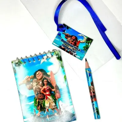 Bloquinho Moana Personalizado - artesanato de Mi Papelaria Criativa