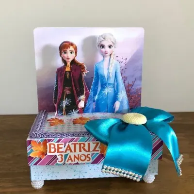 Caixa Cenário Frozen - artesanato de Fina Essência Papelaria Personalizada