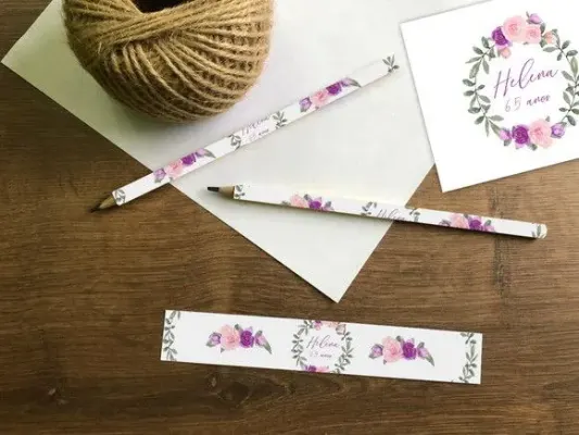 Lápis Floral Personalizado - artesanato de Mi Papelaria Criativa