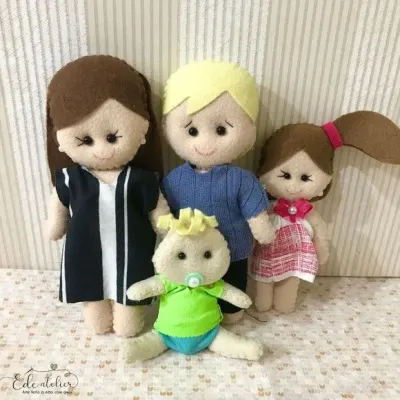 Família Terapêutica Sexuada 4 integrantes - artesanato de edeatelier