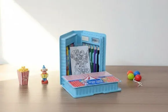 Estojinho de Pintura - Circo Personalizado - artesanato de Mi Papelaria Criativa
