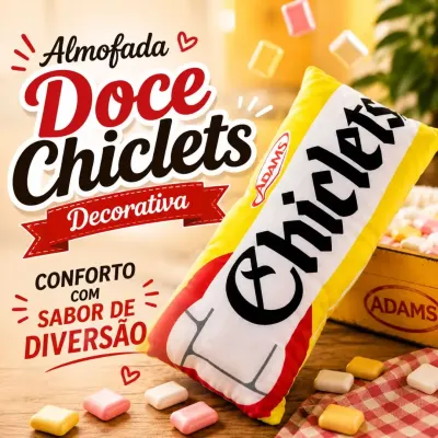 Almofada Doce Chiclets Decorativa Conforto com Sabor de Diversão - artesanato de FlorDecorar