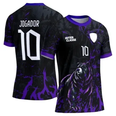 Camisa Interclasse Modelo 256 Urso Roxo - artesanato de JD PRINT 3D
