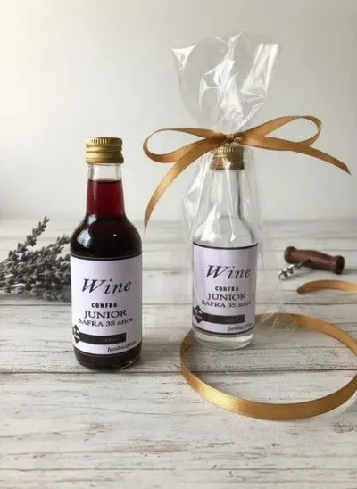 Garrafinha Wine 50ml Lembrancinha - artesanato de Mi Papelaria Criativa