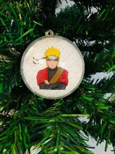 Bolinha de Natal Naruto 2 - artesanato de Fina Essência Papelaria Personalizada