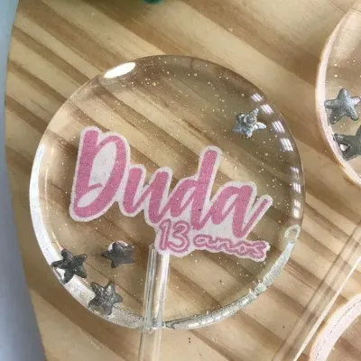 Pirulito com Nome - artesanato de Lollipops Cristal