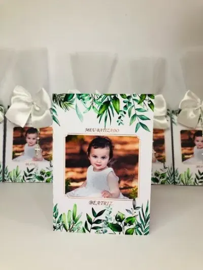 Livro de Orações Luxo com Foto para Batismo - artesanato de Fina Essência Papelaria Personalizada