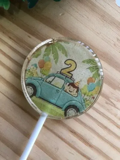 Pirulito Aniversário - artesanato de Lollipops Cristal