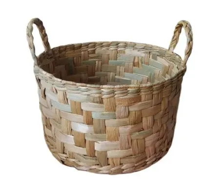 Cesto Organizador Cachipot Fruteira Taboa Redondo 30x30x18 - artesanato de Mundo Urbano