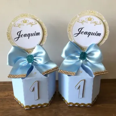 Caixa Sextavada Luxo Realeza - artesanato de Fina Essência Papelaria Personalizada