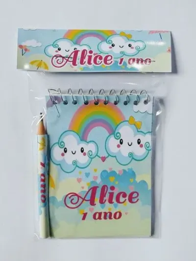 Bloquinho Chuva de Amor personalizado - artesanato de Mi Papelaria Criativa