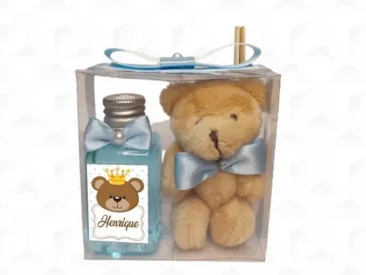 Aromatizador com Ursinho Cabeça de Urso Personalizado - artesanato de creativitybynina
