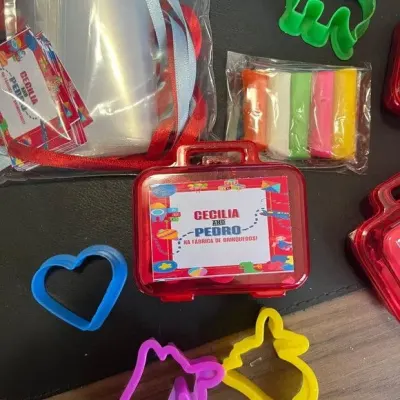Maletinha Brinquedos Modelar Personalizada - artesanato de Mi Papelaria Criativa