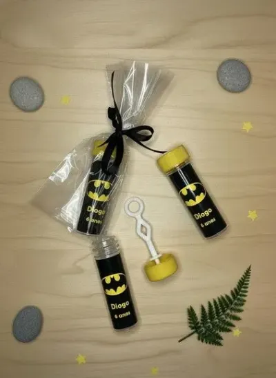 Bolha de Sabão - Batman Personalizado - artesanato de Mi Papelaria Criativa
