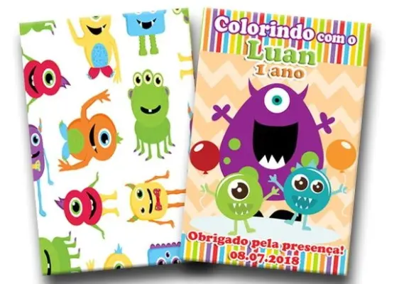 Revista para colorir monstrinhos 14x10 - artesanato de PAPCRIE