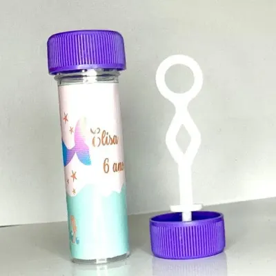Bolinha de Sabão Sereia Personalizada - artesanato de Mi Papelaria Criativa