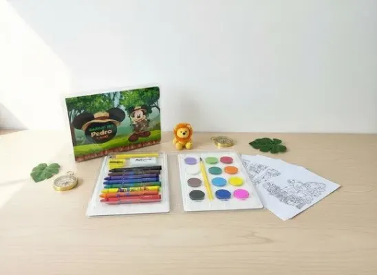 Estojo de Pintura - Mickey Safari Personalizado - artesanato de Mi Papelaria Criativa