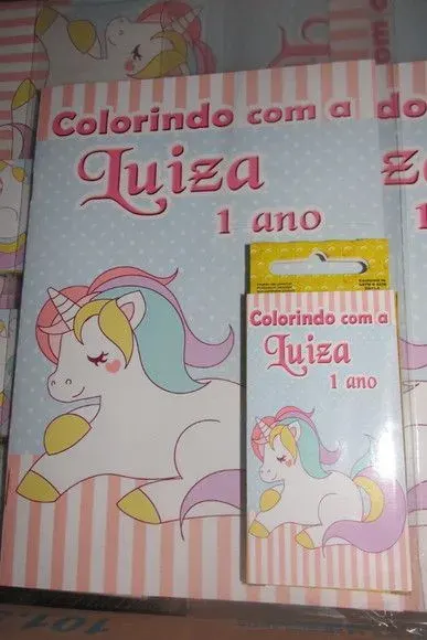 Kit colorir unicórnio - artesanato de PAPCRIE