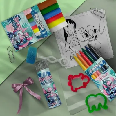 Kit Massinha Infantil Lilo e Stich Personalizado - artesanato de Mi Papelaria Criativa