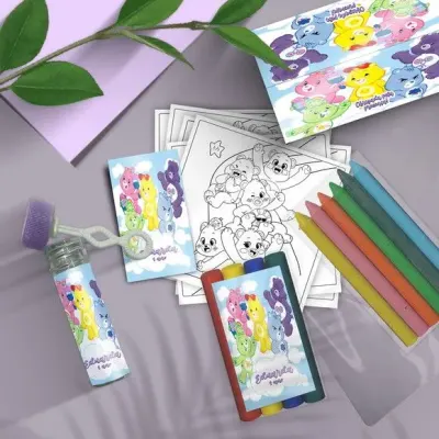 Kit Massinha + Giz + Bolha - Ursinhos Carinhosos Personaliza - artesanato de Mi Papelaria Criativa