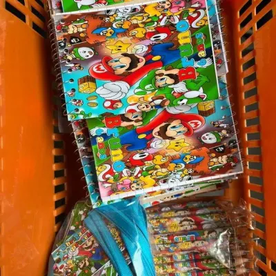 Bloquinho Super Mario Personalizado - artesanato de Mi Papelaria Criativa