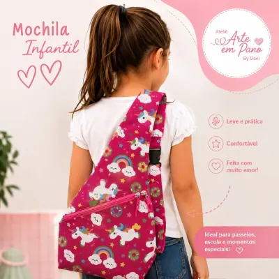 Moclhia Transversal Infantil - artesanato de Arte em Pano By Dani