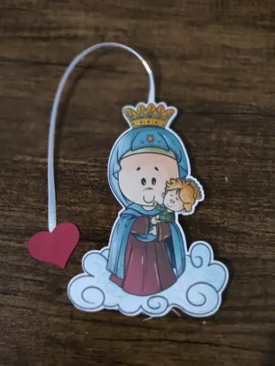 Marcador de Página 08 cm - Nossa Senhora do Perpétuo Socorro - artesanato de Emejhu Personalizados