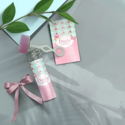 Bolha de Sabão - Jardim Encantado Personalizado - artesanato de Mi Papelaria Criativa