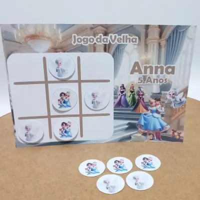 Lembrancinha jogo da velha personalizado tema Cinderela - artesanato de Ed  Silva Papelaria de Festa Infantil