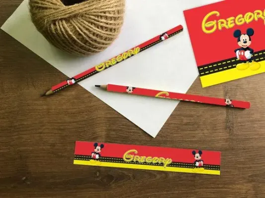 Lápis Mickey Personalizado - artesanato de Mi Papelaria Criativa