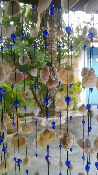 Sino Dos Ventos Conchas Naturais Mobile Mar - artesanato de ilha arte mar