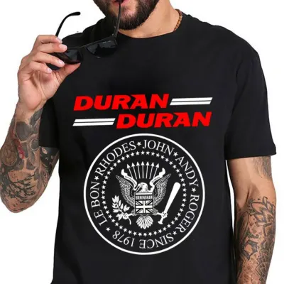 Camiseta camisa Duran Duran logo new wave anos 80 estampa exclusiva cores variadas tamanhos unisex - artesanato de Lado B Rock Camisetas